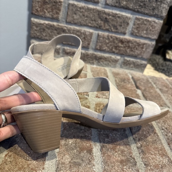 Munro Lucia Womens Size 9.5M Beige Leather Block Heel Sandal - Picture 8 of 16